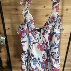 White Pink and Blue Floral